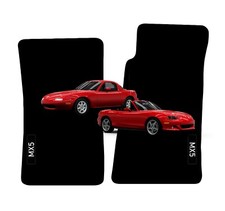 Tailored Mats For Mazda MX5 MK1 & MK2 1989 to 2005 with logo Carpet Car Floor