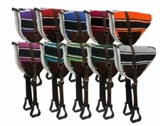 Horse Bareback Saddle Pad w Stirrups Girth Wool Blend Top and Fleece Bottom 6017