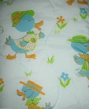 Lady Christina Baby Comforter Ducks Dressed Animals Anthropomorphic Vintage TB