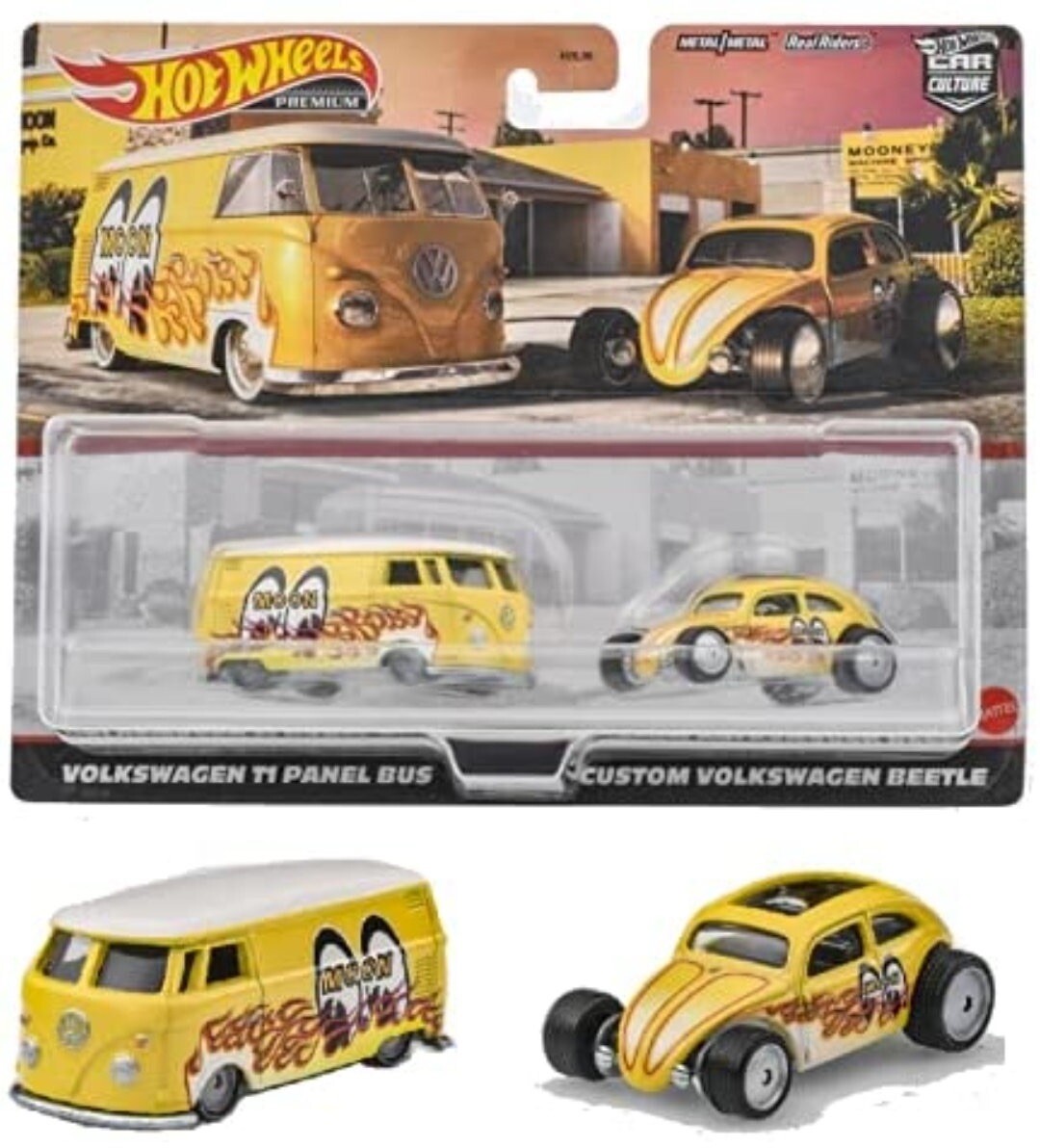 hot wheels premium twin set mooneyes VW T1 VW beetle buggy | eBay