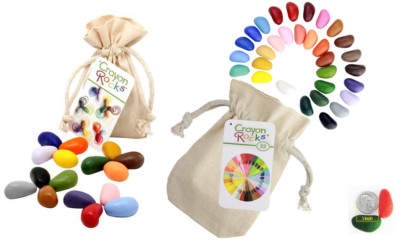 Crayon Rocks All-Natural Non-Toxic Soy Wax in Cotton Muslin Bag 16/32 Colors-NEW