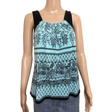 Studio Donatella Black Blue Top Size M
