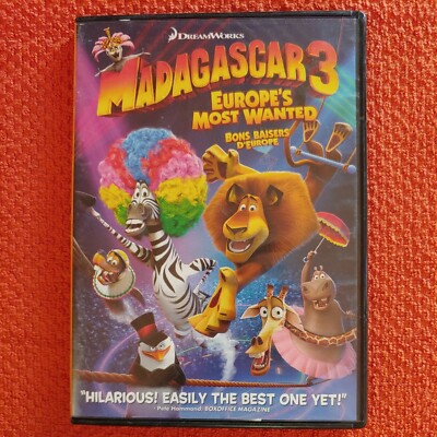 Madagascar 3: Europe's Most Wanted DVD 2012 Very Good