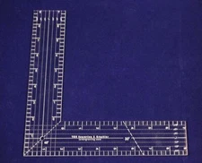 9"  L-Shaped Ruler.  Acrylic 1/8" thick. Quilting/Sewing/Template