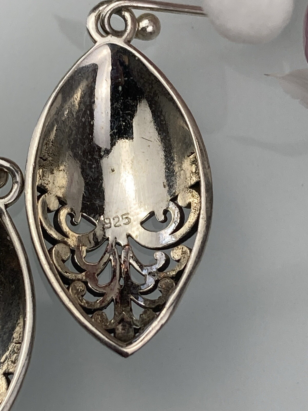 Sterling 925 Solid Silver Drop/Dangle Leaf  Earri… - image 8