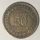 1927 France 50 centimes. Actual coin as in photos. — photo 2