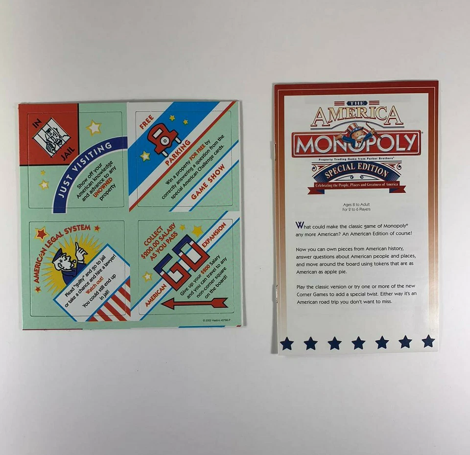 The AMERICA Special Edition 2002 Monopoly Game BRAND NEW SHRINK WRAP INSIDE BOX - Image 3 of 4