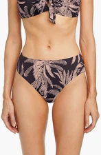 Robin Piccone Chandy Blue High Waist Bikini Bottoms L20408 Size Small