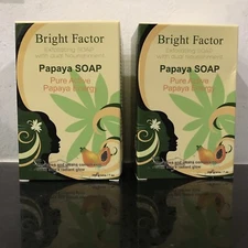 [2-Pack] Bright Factor Exfoliating Soap Pure Active Papaya 7oz (200g)