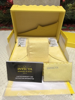 yellow invicta watch box