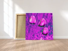 AUTHOR PAINTING on canvas - Canvas on wooden frame - Tulips