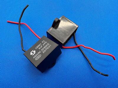 2PCS 450V 8UF CBB61 Ceiling Fan Motor Running Capacitor 2 Wire 50/60 Hz