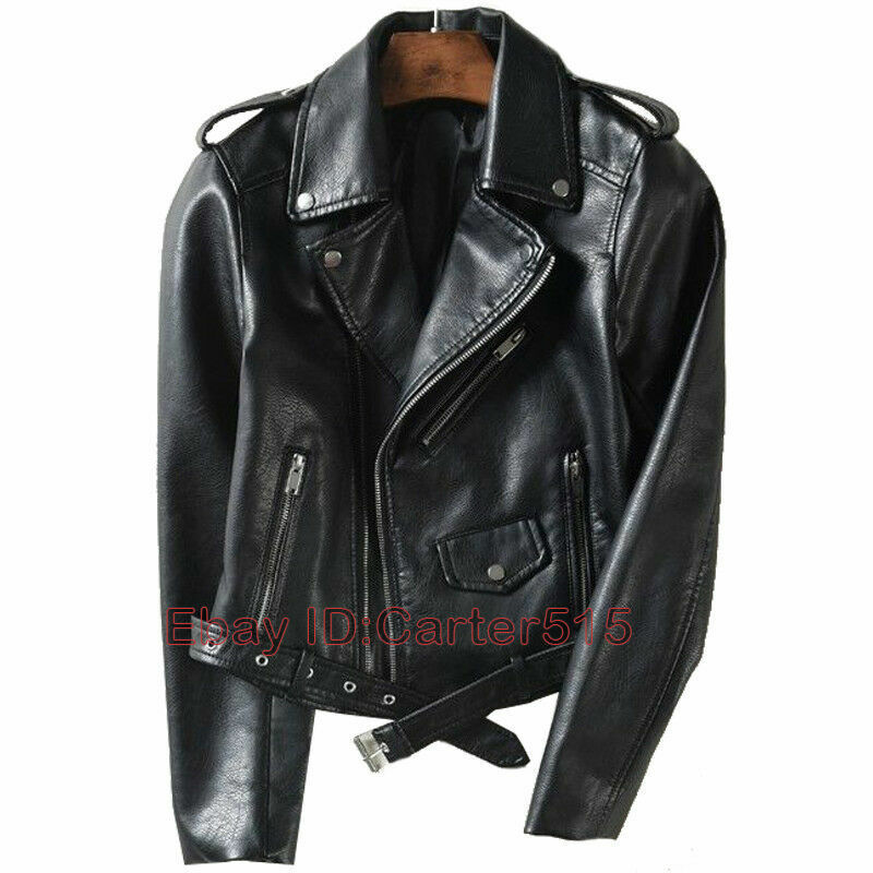 ジャケット・アウター round short fake leather jacket ジャケット・アウター round short fake leather jacket Women's