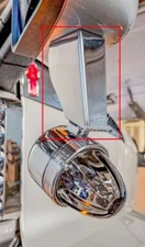 Universal Straight Down Mirror Bracket Stud-mount- LIGHT NOT INCLUDED (SET/2)