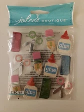 Jolees Boutique scapbooking stickers SCHOOL SUPPLIES REPEATS glue scissors 