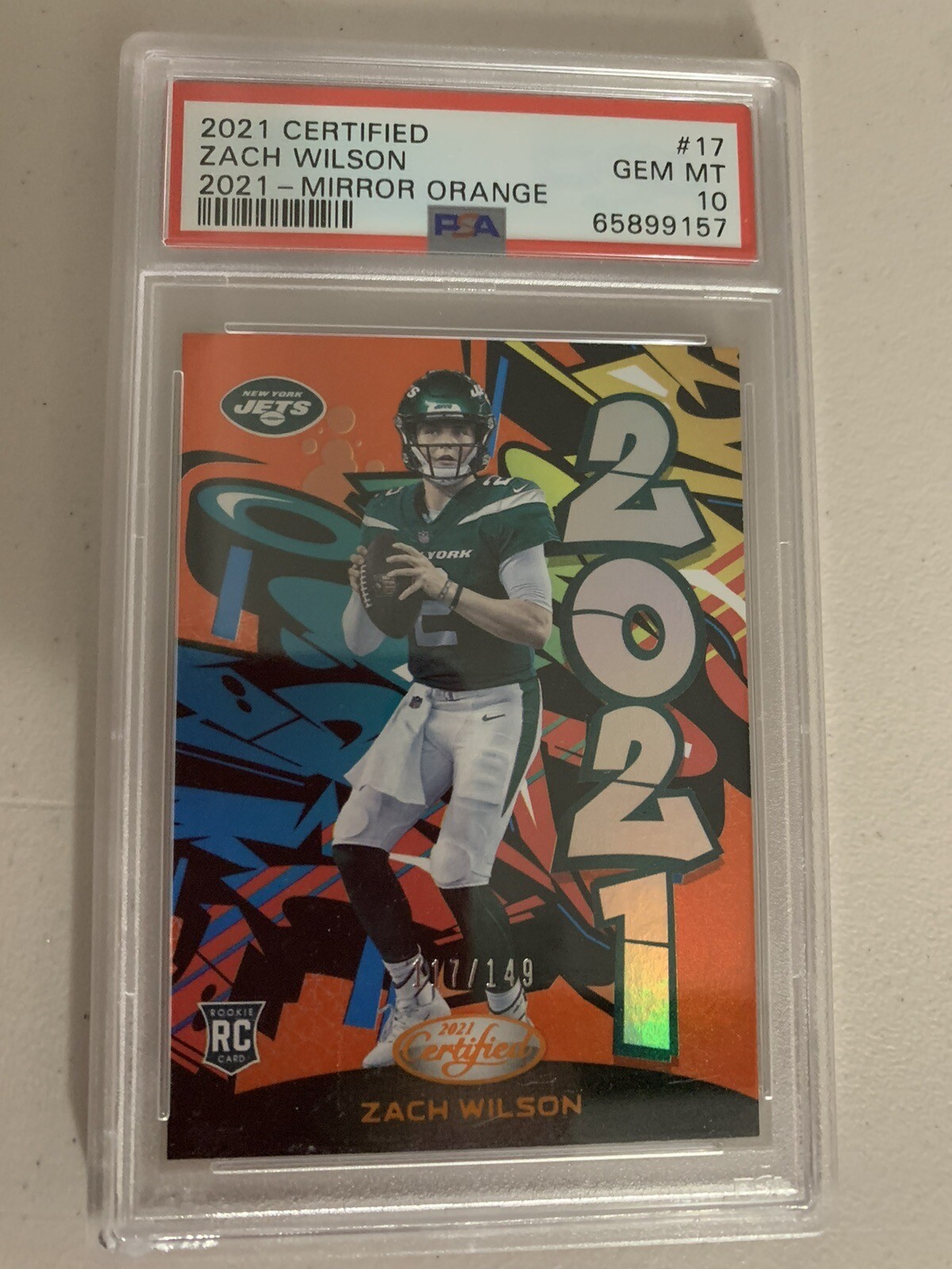 Zach Wilson Panini Certified 2021 #17 Mirror Orange