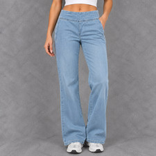 Free People We The Free Flare Jeans Womens XS Light Blue Pull On Bell Bottom