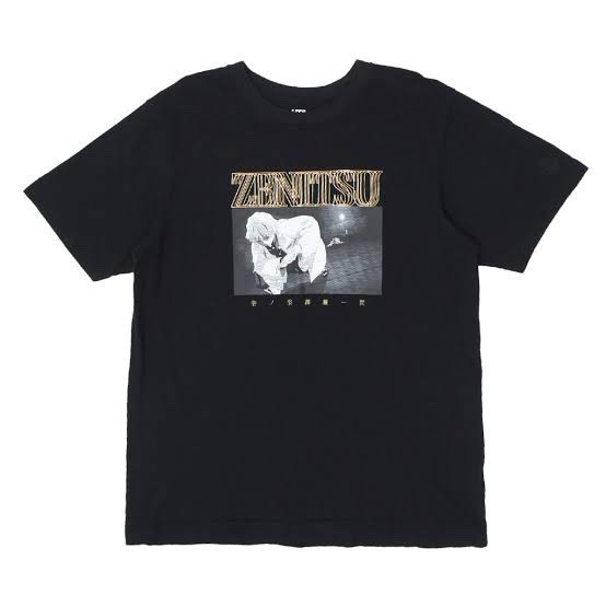 Uniqlo UT Demon Slayer Zenitsu T-Shirt Black Anime Graphic Tee Streetwear S