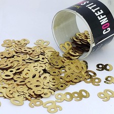 Confetti Number 90 Gold Retail Pack 7707 QS0 Party Table Scatter Decoration