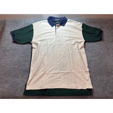 Vintage 90s Y2K Dolphin Cove Colorblock Polo Shirt Mens L Made In USA
