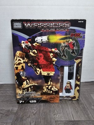 2001 VINTAGE MEGA BLOKS WARRIORS FUTURE FORCE D-105 SANDSTORM BUILDING SET #9519