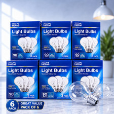 Simply For Home A19 Clear 90w Light Bulbs 3-pack X 6 18 Count Simply For Home A19 Clear 90w Light Bulbs 3-pack X 6 18 Count