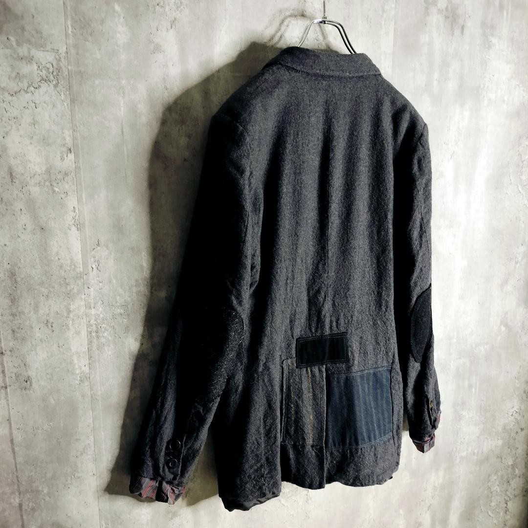 Junya Watanabe Man Scaled Patchwork Tailored Jack… - image 6