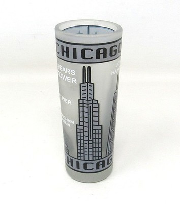 Chicago Landmarks Shot Glass 3in Tall 2oz Sears Water Hancock IL US Seller us
