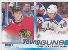 19 20 UPPER DECK YOUNG GUNS ROOKIE KIRBY DACH / KAAPO KAKKO #500 CL