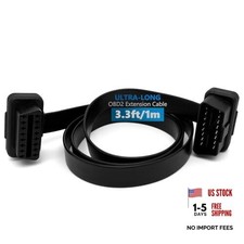 OBD2 Extension Cable Low Profile OBD-II 16-Pin Male to Female 3.3ft/1m