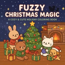 Fuzzy christmas Coloring bookfun for all ages