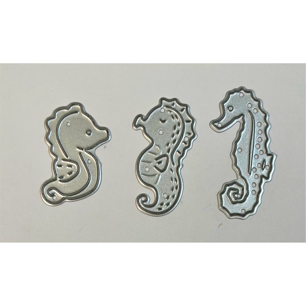 Seahorse Metal Cutting Dies Set 3pc Ocean Sea Scrapbooking Card Making