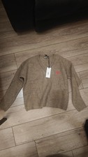 Ami Paris biege open neck sweater