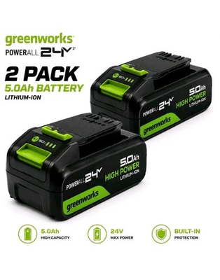 #ad 2 Greenworks 24V 5.0Ah Lithium ION Batteries High Power OEM amp; Charger O B $129.99