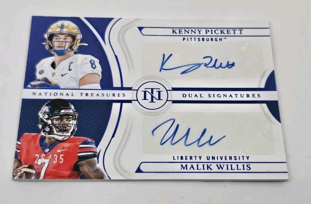 Kenny Pickett & Malik Willis 2022 National Treasures Dual Auto /35