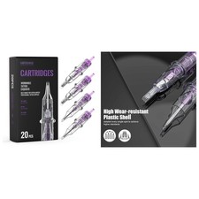 Cartridge Needles, 20pcs Mixed Sizes 3RL 5RL 5RM 7RM Disposable Tattoo Needle...