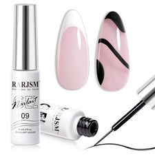Nail Art Gel,Liner Gel Polish,Black White Nail Design Polish Painted Gelnailpoli