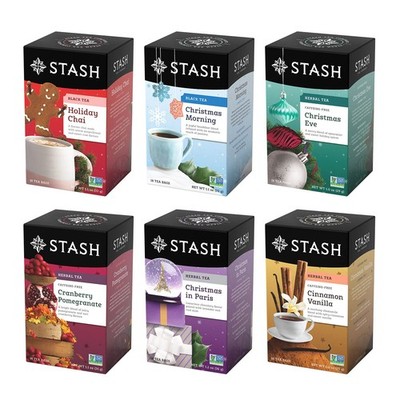 Stash Tea Holidays Are Here Variety Pack Sampler Assortment - Caffeinated Non...