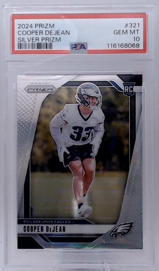 2024 Panini Prizm Rookies Cooper DeJean #321 Silver Prizm (RC) PSA 10