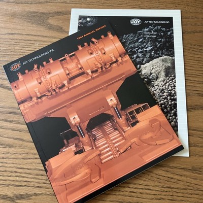1984 And 1988 Joy Manufacturing Technologies Annual Reports - Mining