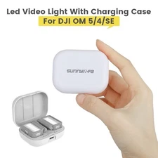 Sunnylife Used LED Vlog Fill Light + Case For DJI Osmo Mobile OM 5 4 SE