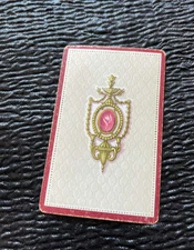 Single Playing Card 606 Congress US Playing Card Co Victorian 8 Spades Pink