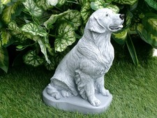 Golden Retriever Concrete Statue Garden Deco Pet Loss Memorial Stone Made In USA