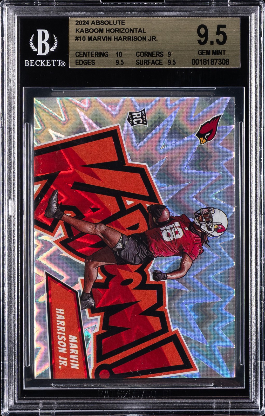 2024 ABSOLUTE KABOOM! HOR #10 MARVIN HARRISON JR. BGS 9.5