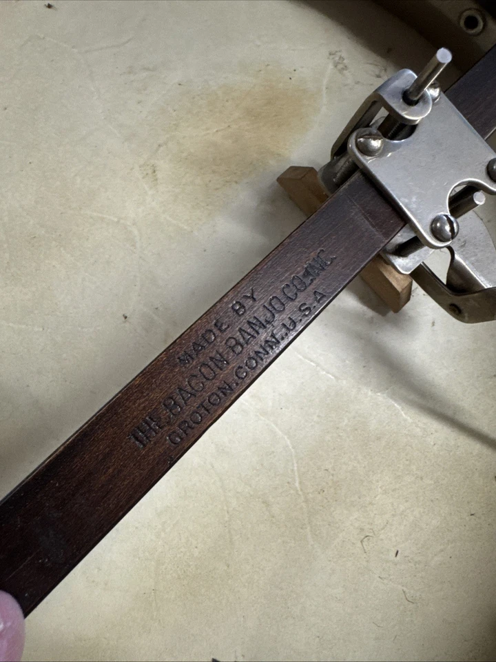 Bacon & Day Silver Bell Tenor Banjo w/ Case No-1 serial # 18929 Pat Pend - Image 3 of 4