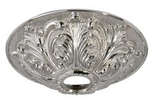 B&P Lamp Nickel Plated Finish Cast Brass Screw Collar Canopy