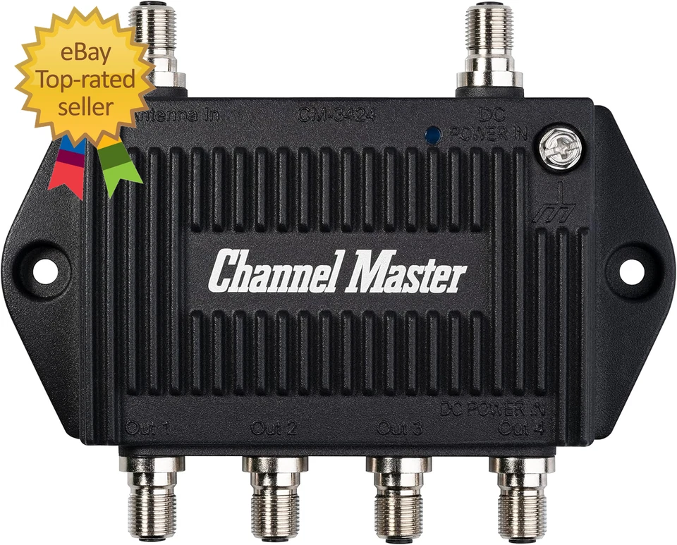 TV Antenna Booster 4 4 Port TV Antenna Distribution Amplifier  Built In LTE Filt - Image 4 of 4