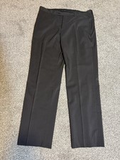 Versace Collection Men’s Wool Dress Pants Trousers IT Sz 52 Charcoal Pinstripe