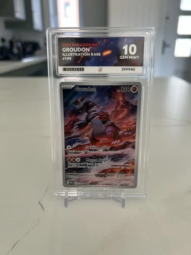 Pokémon TCG Groudon Paradox Rift 199/182 Ace 10 Gem Mint