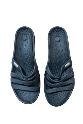 Crocs Women s Black Wedge Slide Sandals Size W7 Comfort Casual Shoes